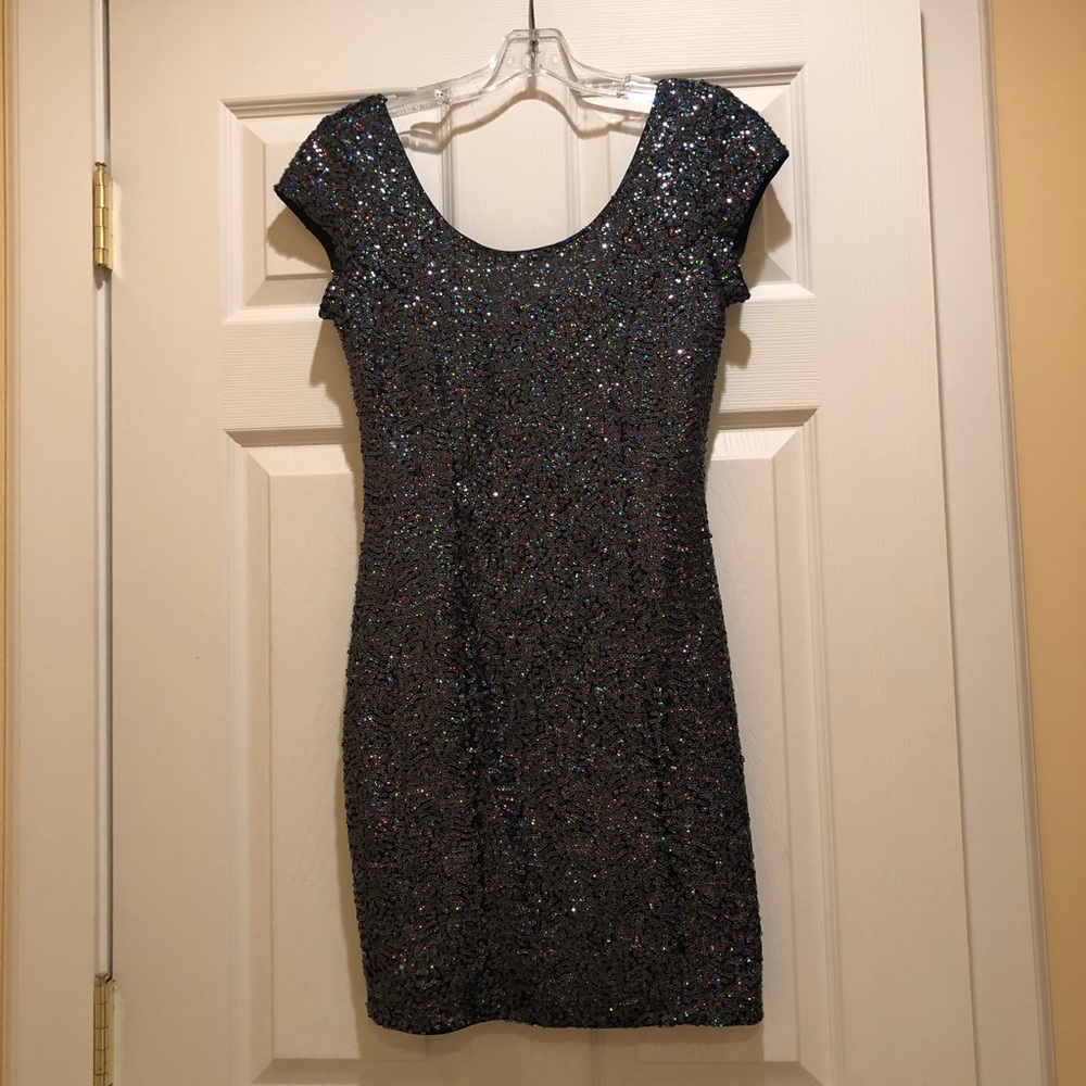 H&M Divided Rainbow Sequin Dress